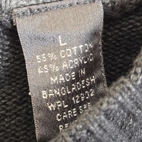 OSCAR DE LA RENTA Men's Sweater Gray Plaid Grid Pull Over Crew Neck Large Preppy - Picture 5 of 5